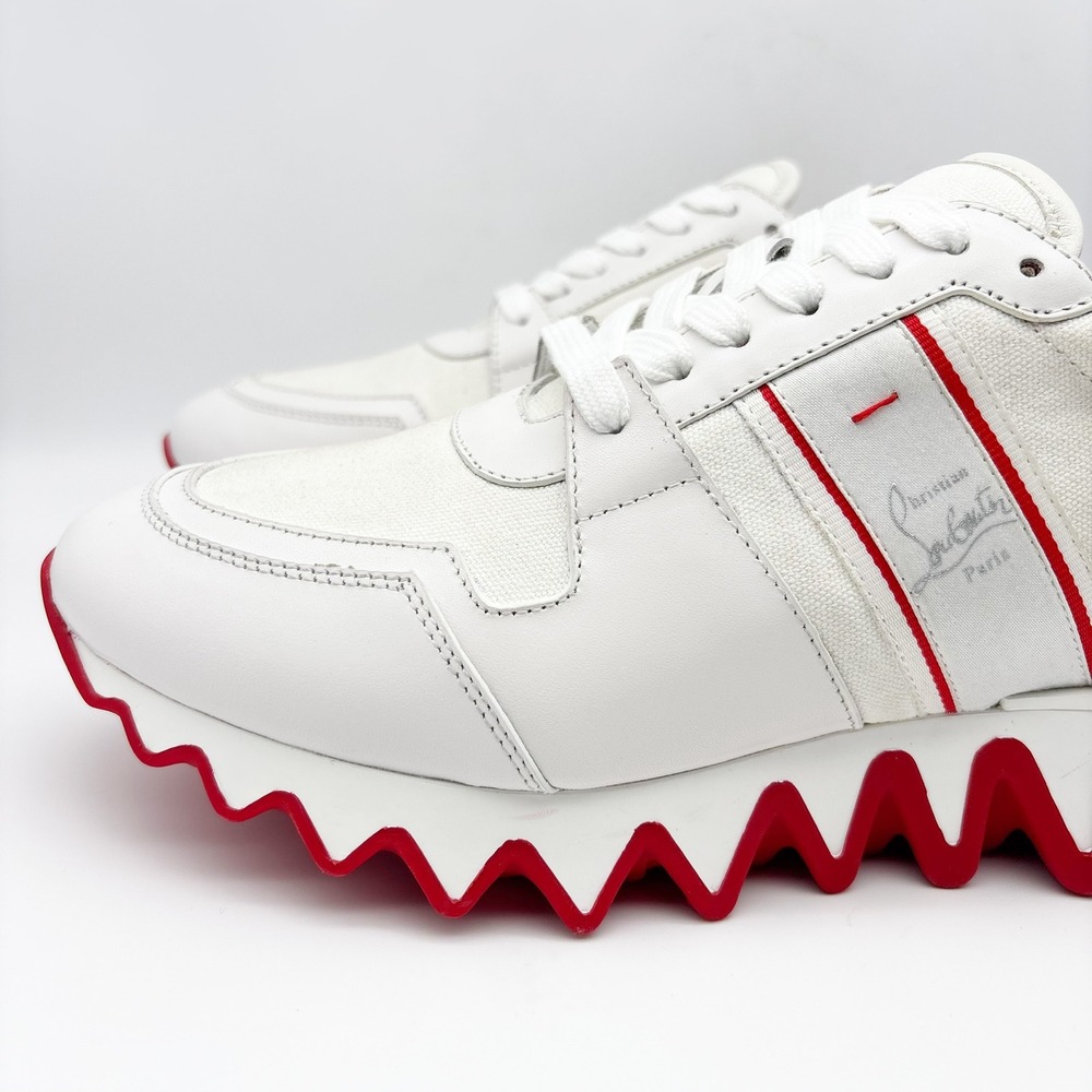 NWB Christian Louboutin Nastroshark Donna Sneakers in White Size 41 - Picture 9 of 16
